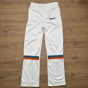 Vintage 90s Starter Miami Dolphins Size M White Striped Track Sweatpants